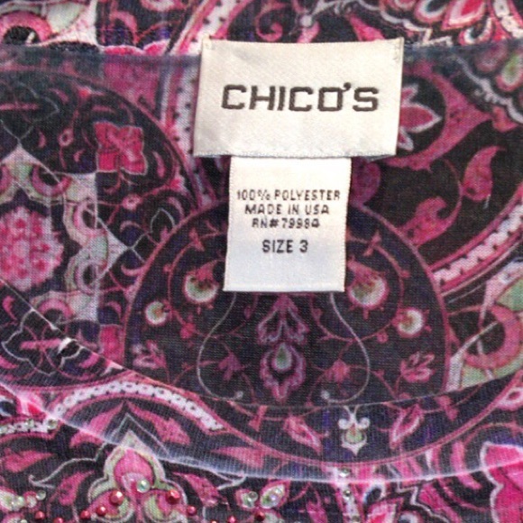 Rhinestones & Mandela Designs Top by Chico - Picture 2 of 5